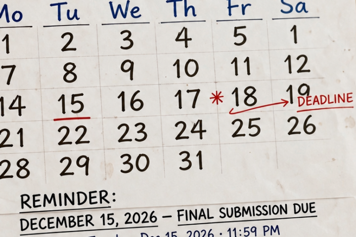 Submission deadlines